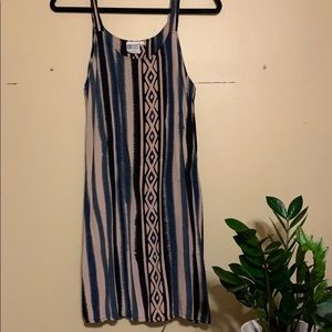 Vintage islander print mini dress